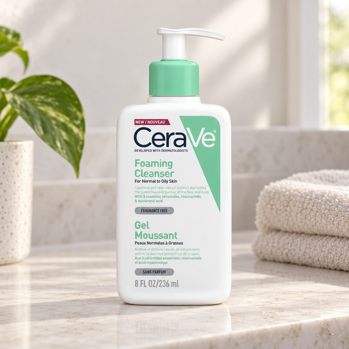 CeraVe Foaming Facial Cleanser for Normal-to-Oily Skin 236ml