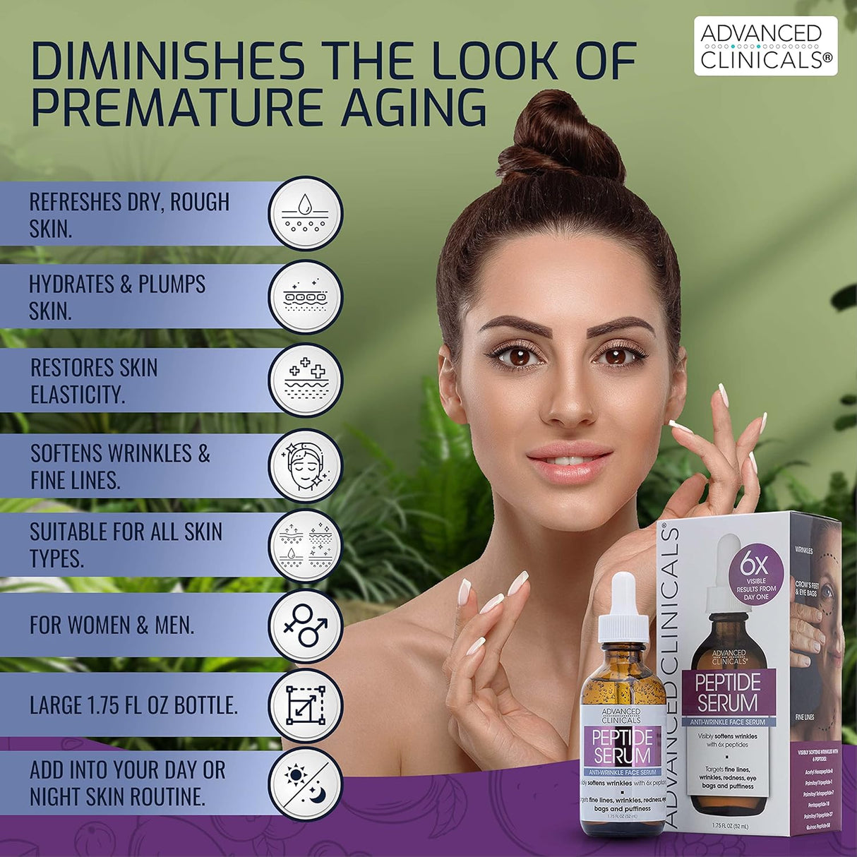 Look Alyfe Advanced Clinicals Peptide Anti-Aging Face Serum - 52ml