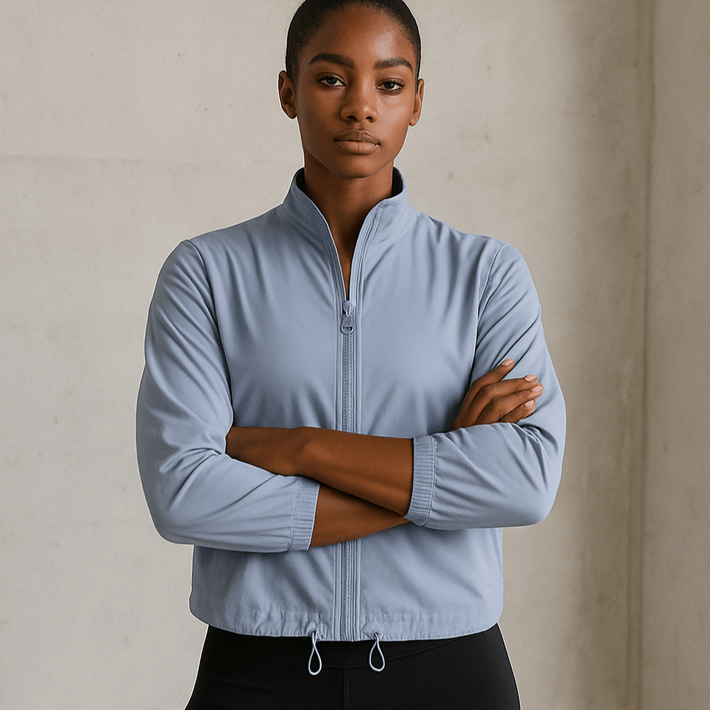 Look Alyfe AeroLite Drawcord Zip-Up Windbreaker Jacket - Sky Blue