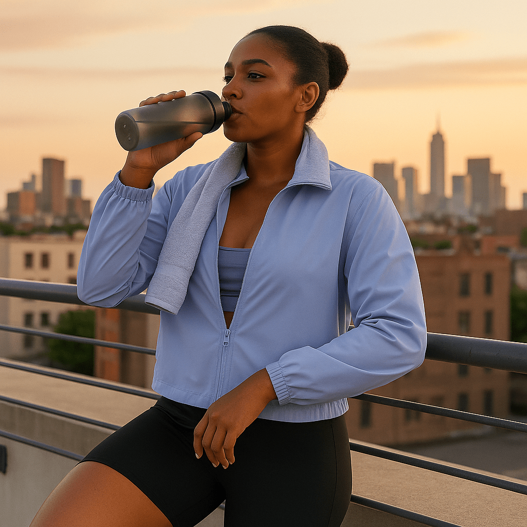 Look Alyfe AeroLite Drawcord Zip-Up Windbreaker Jacket - Sky Blue