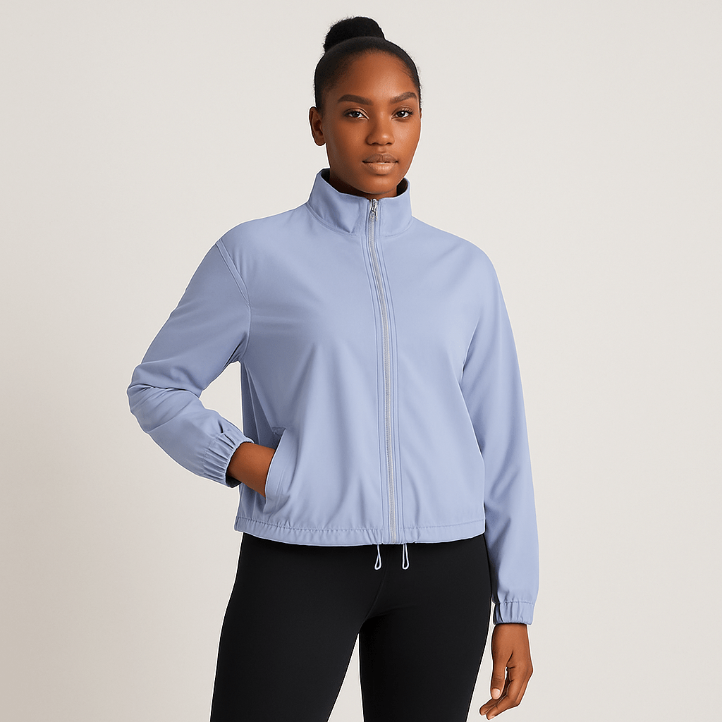 Look Alyfe AeroLite Drawcord Zip-Up Windbreaker Jacket - Sky Blue