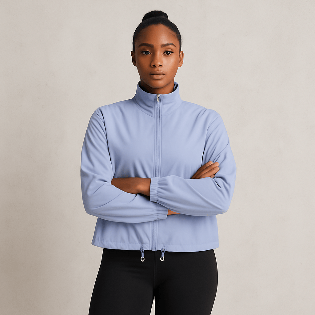 Look Alyfe AeroLite Drawcord Zip-Up Windbreaker Jacket - Sky Blue