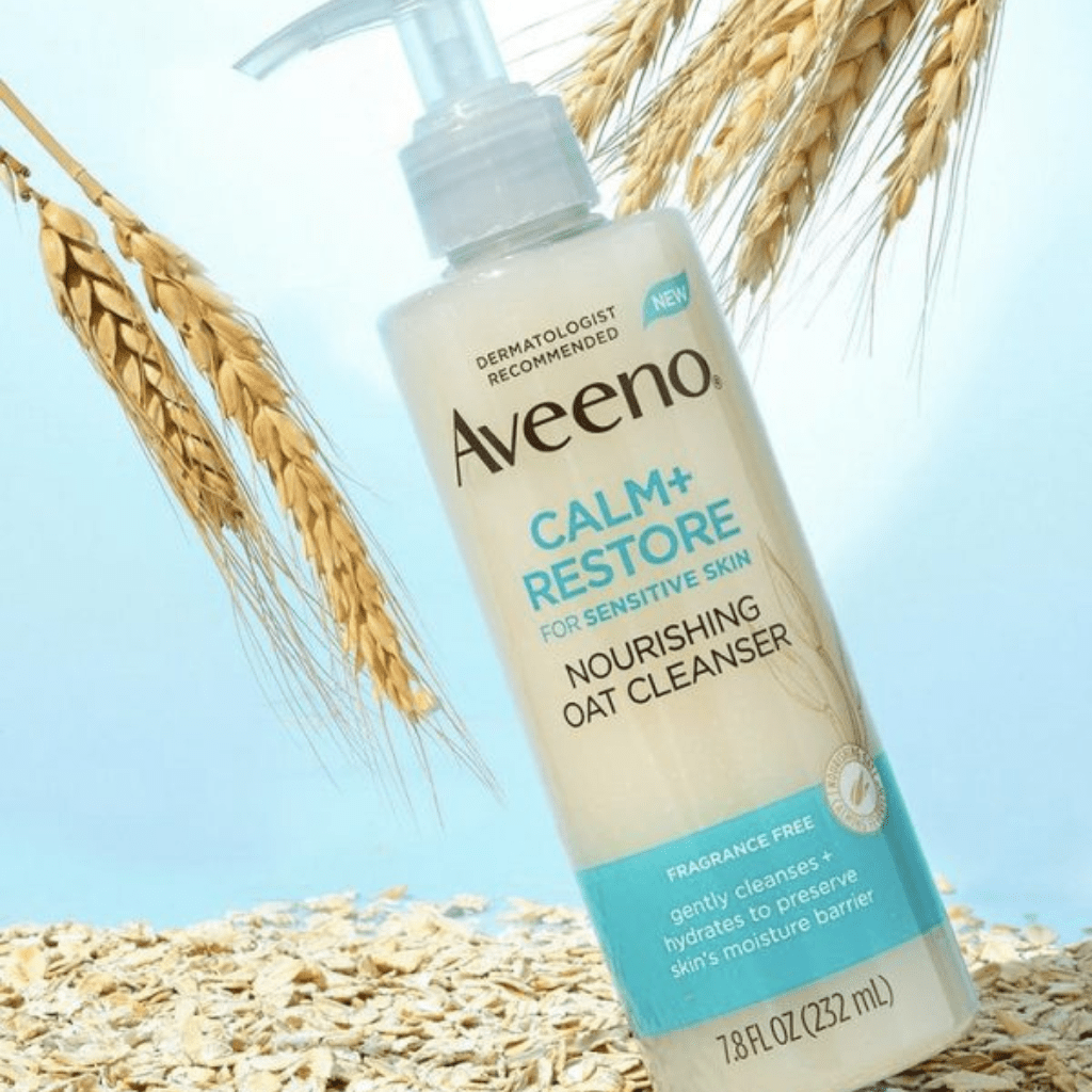 Look Alyfe Aveeno Calm + Restore Gentle Nourishing Oat Face Cleanser - 232ml