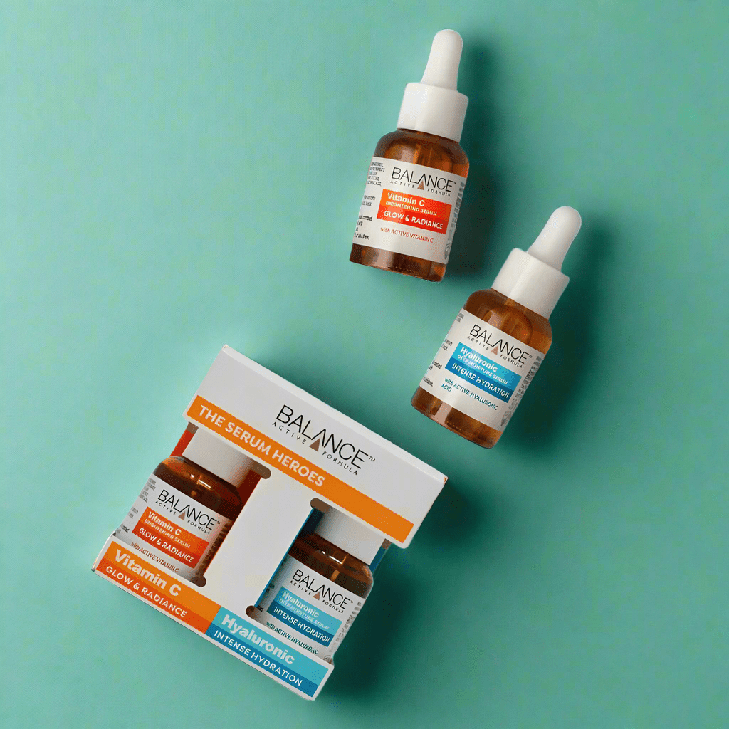 Look Alyfe Balance Active Formula The Serum Heroes, Vitamin C Brightening Serum And Hyaluronic Deep Moisture Serum Set