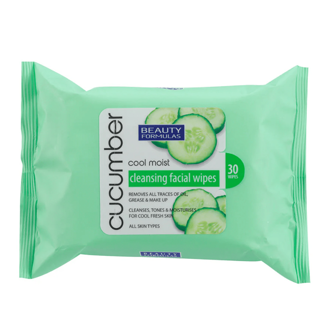 Look Alyfe Beauty Formulas Cucumber Extract Cool Moist Cleansing Facial Wipes - 30 Pieces