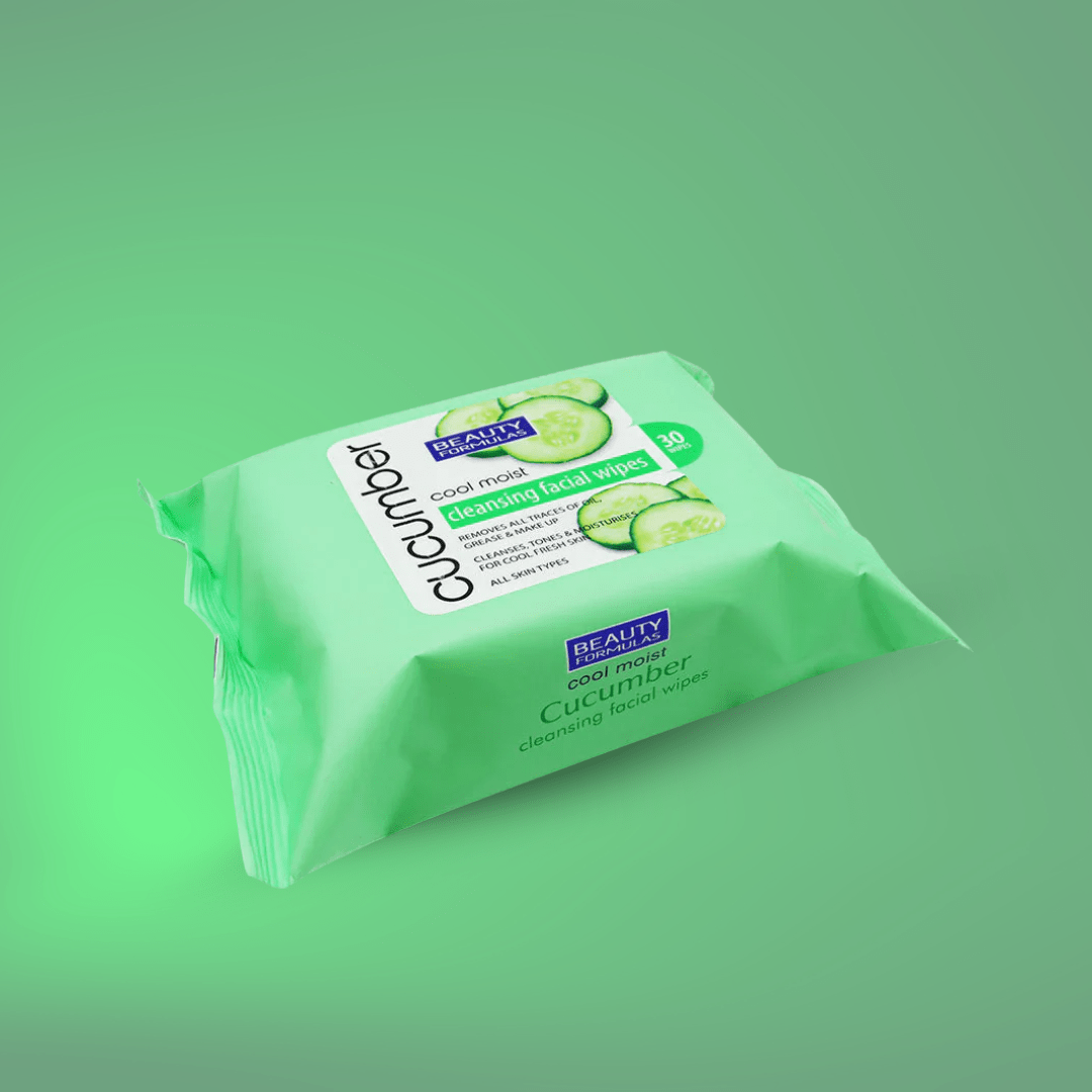Look Alyfe Beauty Formulas Cucumber Extract Cool Moist Cleansing Facial Wipes - 30 Pieces