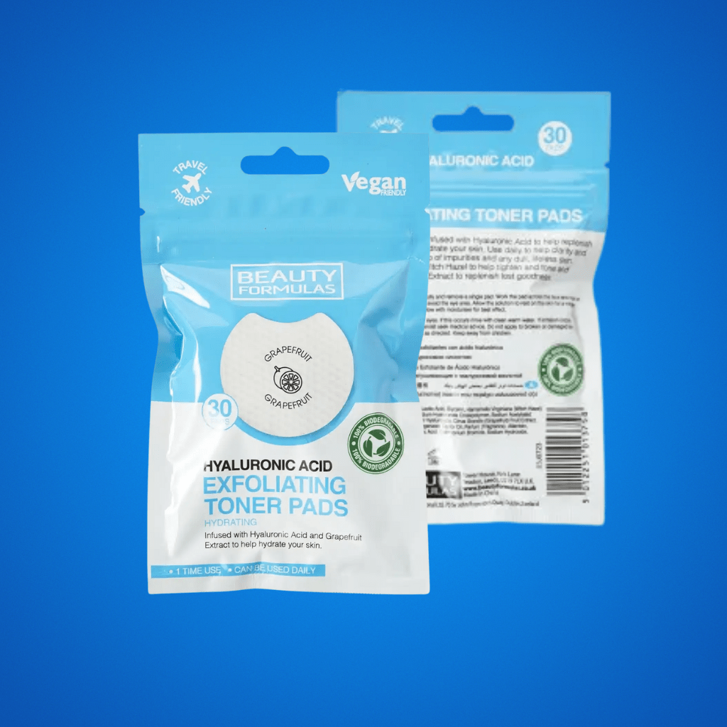 Look Alyfe Beauty Formulas Hydrating Hylauronic Acid Exfoliating Toner Pads - 30 Pieces
