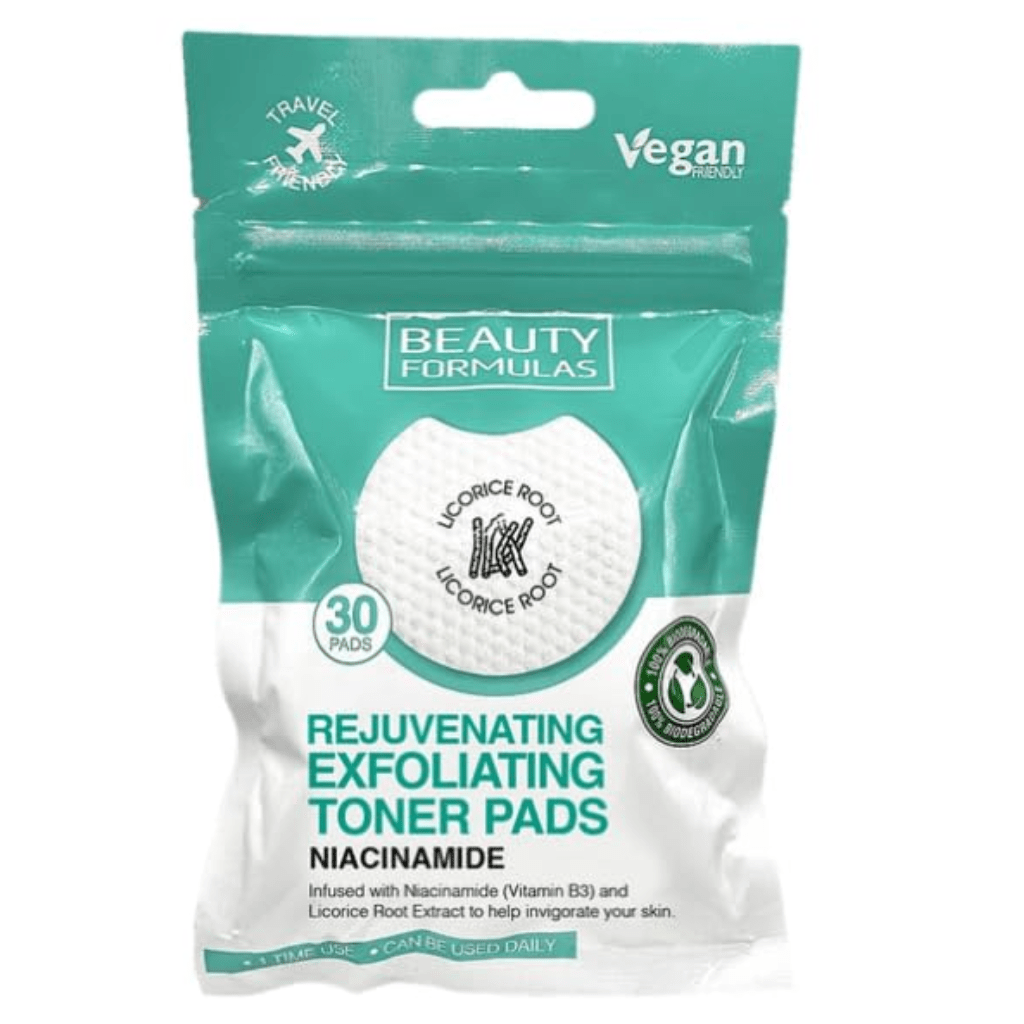Look Alyfe Beauty Formulas Rejuvenating Niacinamide Exfoliating Toner Pads - 30 Pieces