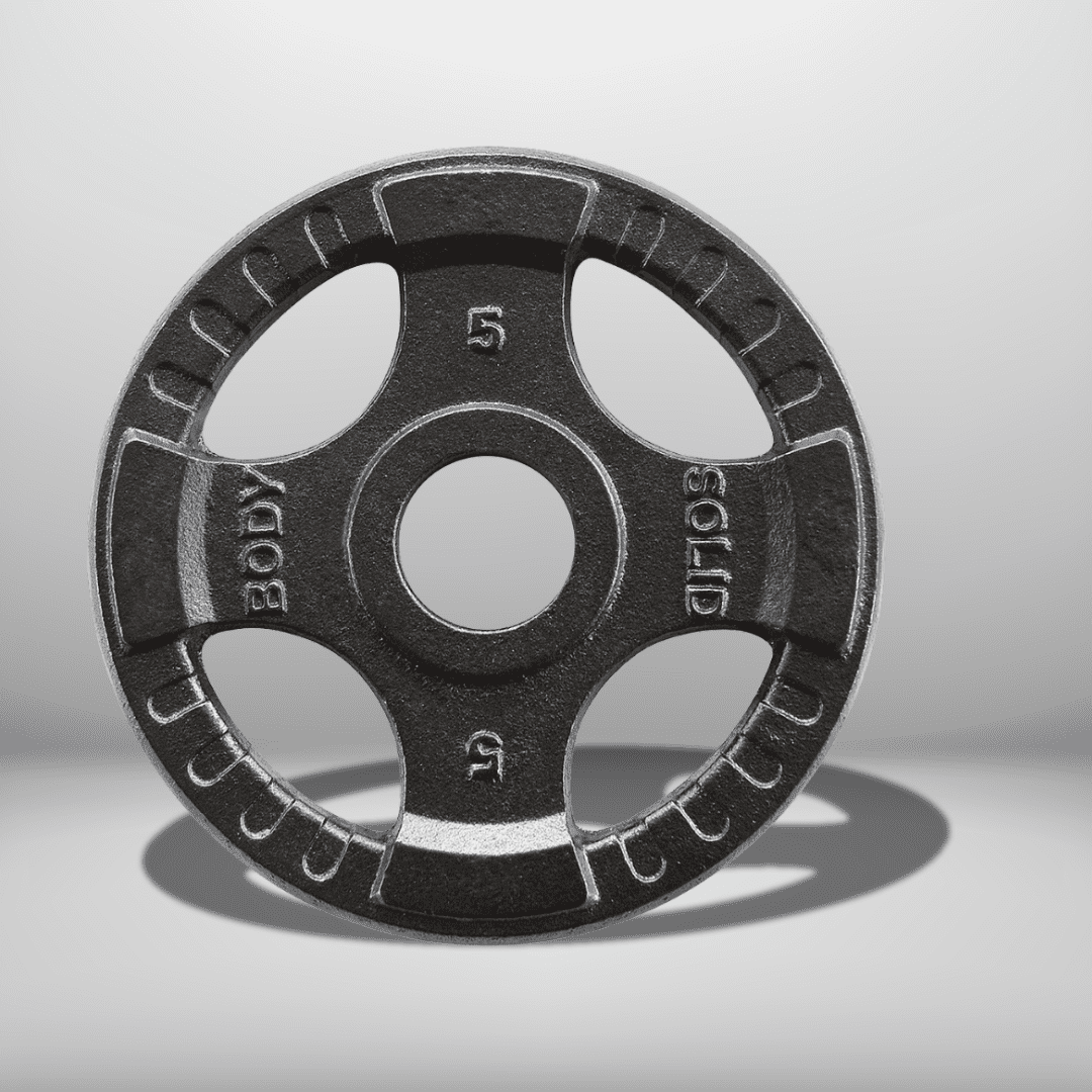 Look Alyfe Body Solid Olympic Grip Black Iron Discs - OPTK