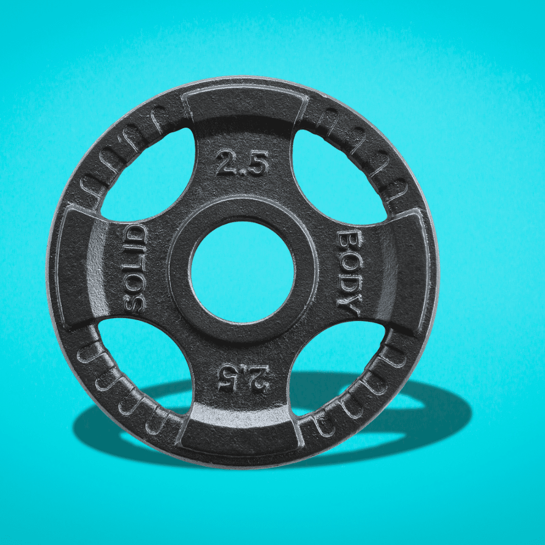 Look Alyfe Body Solid Olympic Grip Black Iron Discs - OPTK