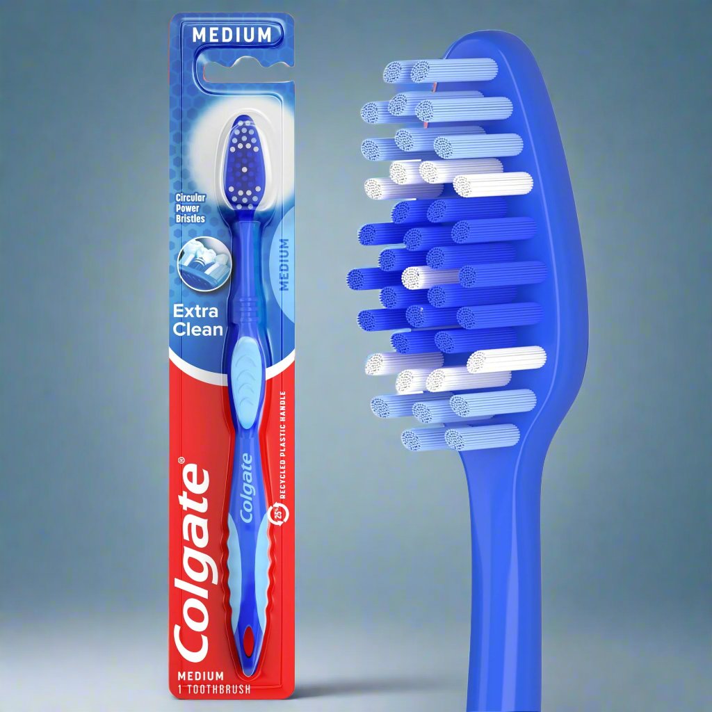 Look Alyfe Colgate Extra Clean Medium Toothbrush