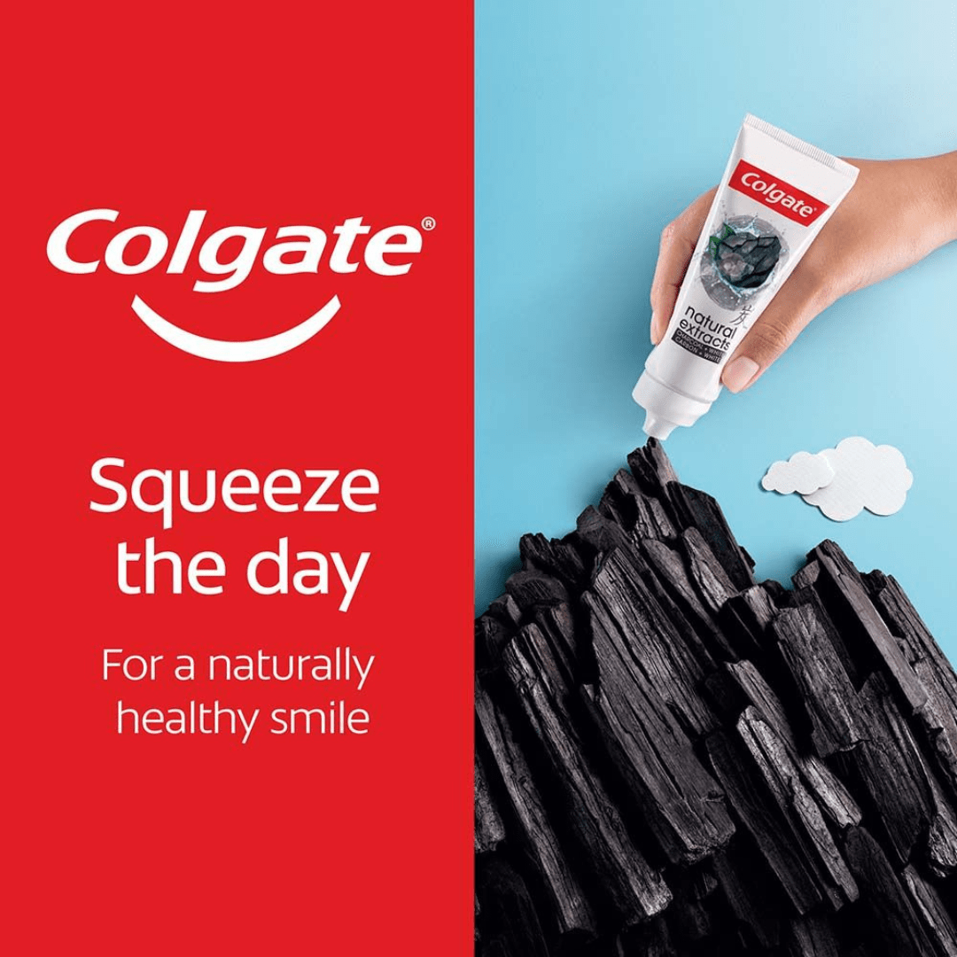 Look Alyfe Colgate Natural Extracts Toothpaste with Activated Charcoal and Mint - 75ml