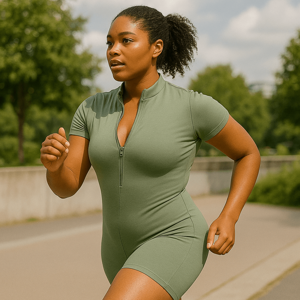 Look Alyfe ContourFlex Sculpt Seamless Half-Zip Short-Sleeve MiniFlex Romper