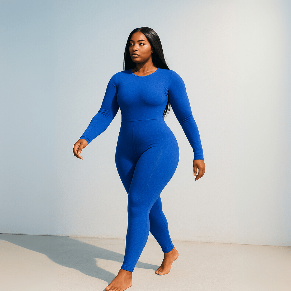 Look Alyfe ContourFlex Seamless Open-Back Jumpsuit – Long Sleeve Edition