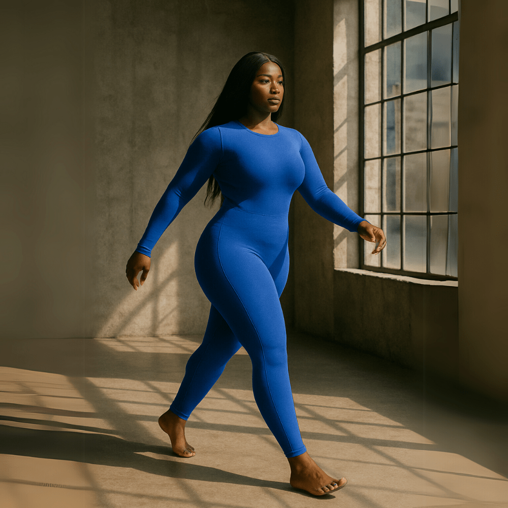 Look Alyfe ContourFlex Seamless Open-Back Jumpsuit – Long Sleeve Edition