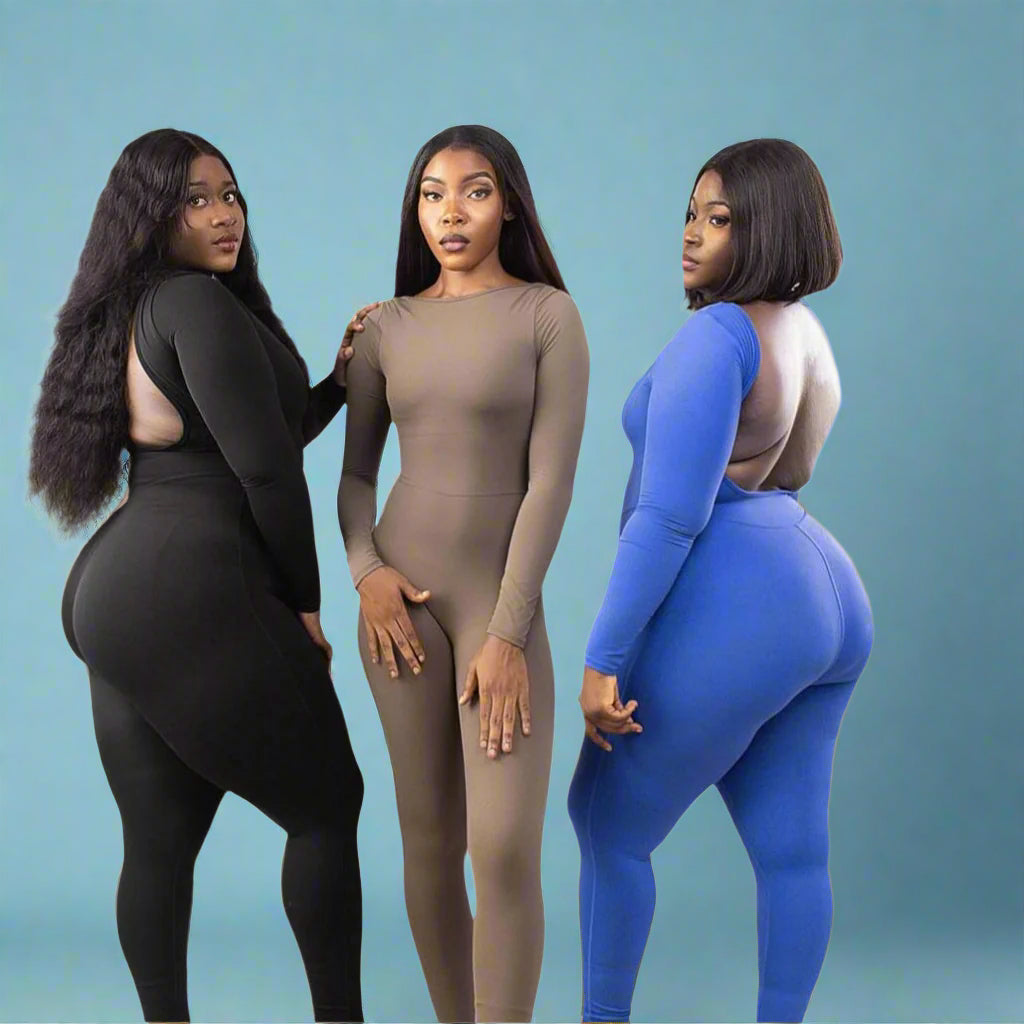 Look Alyfe ContourFlex Seamless Open-Back Jumpsuit – Long Sleeve Edition