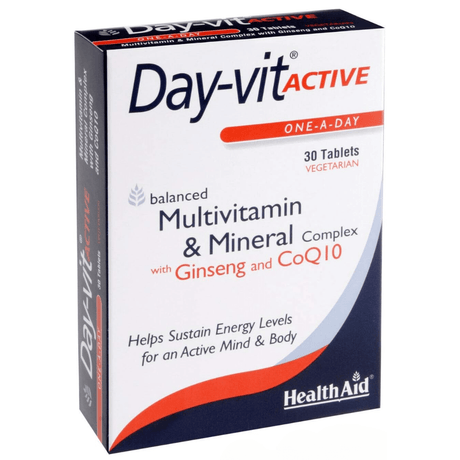 Look Alyfe Day-vit Active Balanced Multivitamin And Mineral Complex With Ginseng And CoQ10 - 30 Tablets