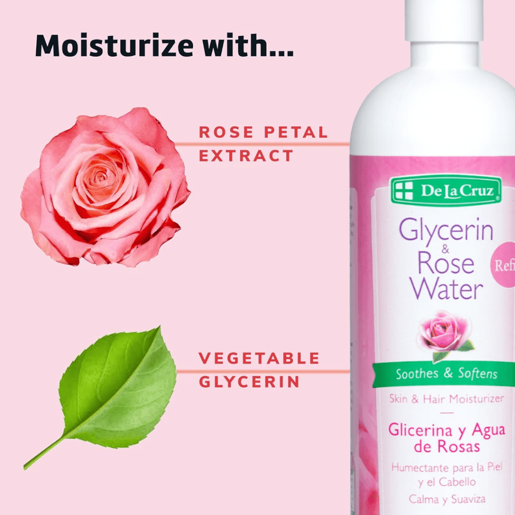 Look Alyfe De La Cruz Rose Water and Glycerin Moisturizer for Skin & Hair - 236ml