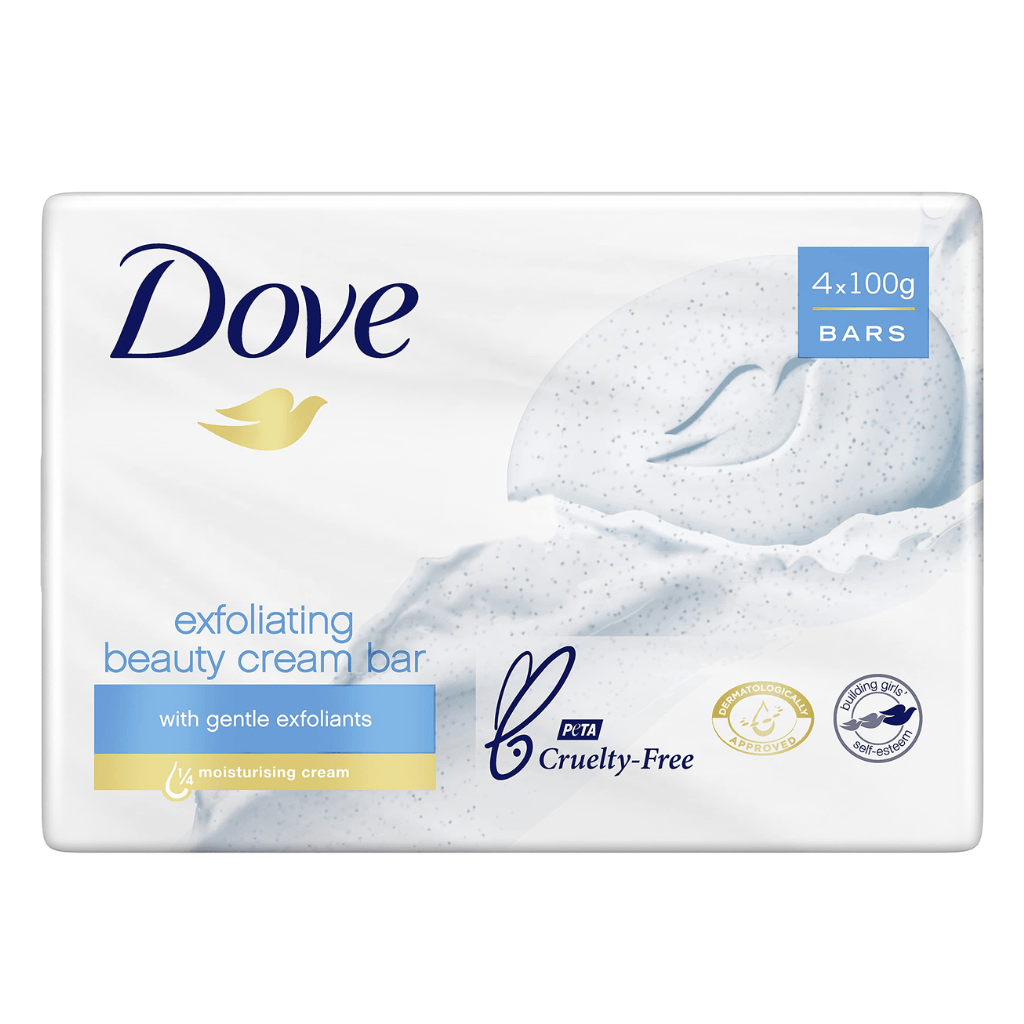 Look Alyfe Dove Gentle Exfoliating Beauty Cream Bar Soap - Pack of 4