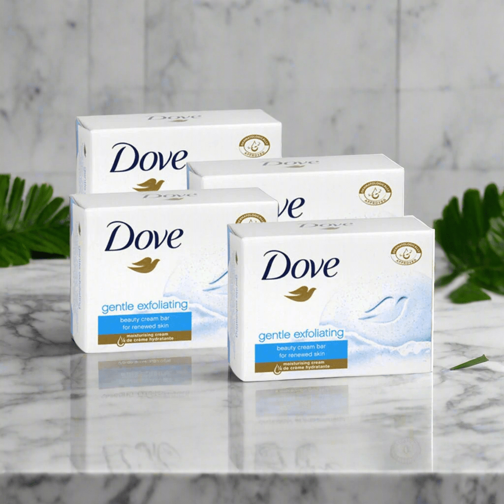 Look Alyfe Dove Gentle Exfoliating Beauty Cream Bar Soap - Pack of 4