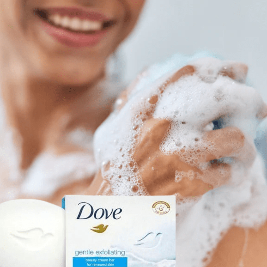 Look Alyfe Dove Gentle Exfoliating Beauty Cream Bar Soap - Pack of 4