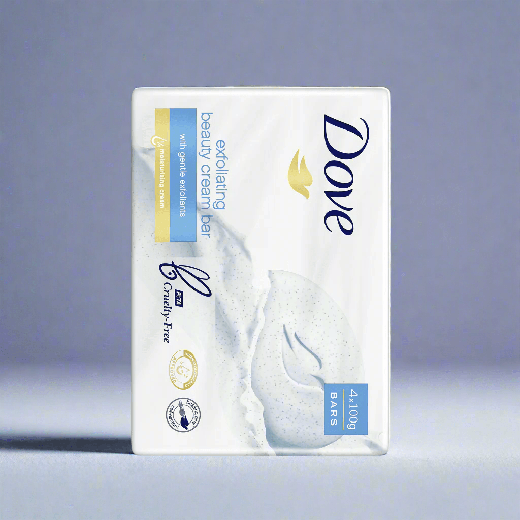 Look Alyfe Dove Gentle Exfoliating Beauty Cream Bar Soap - Pack of 4