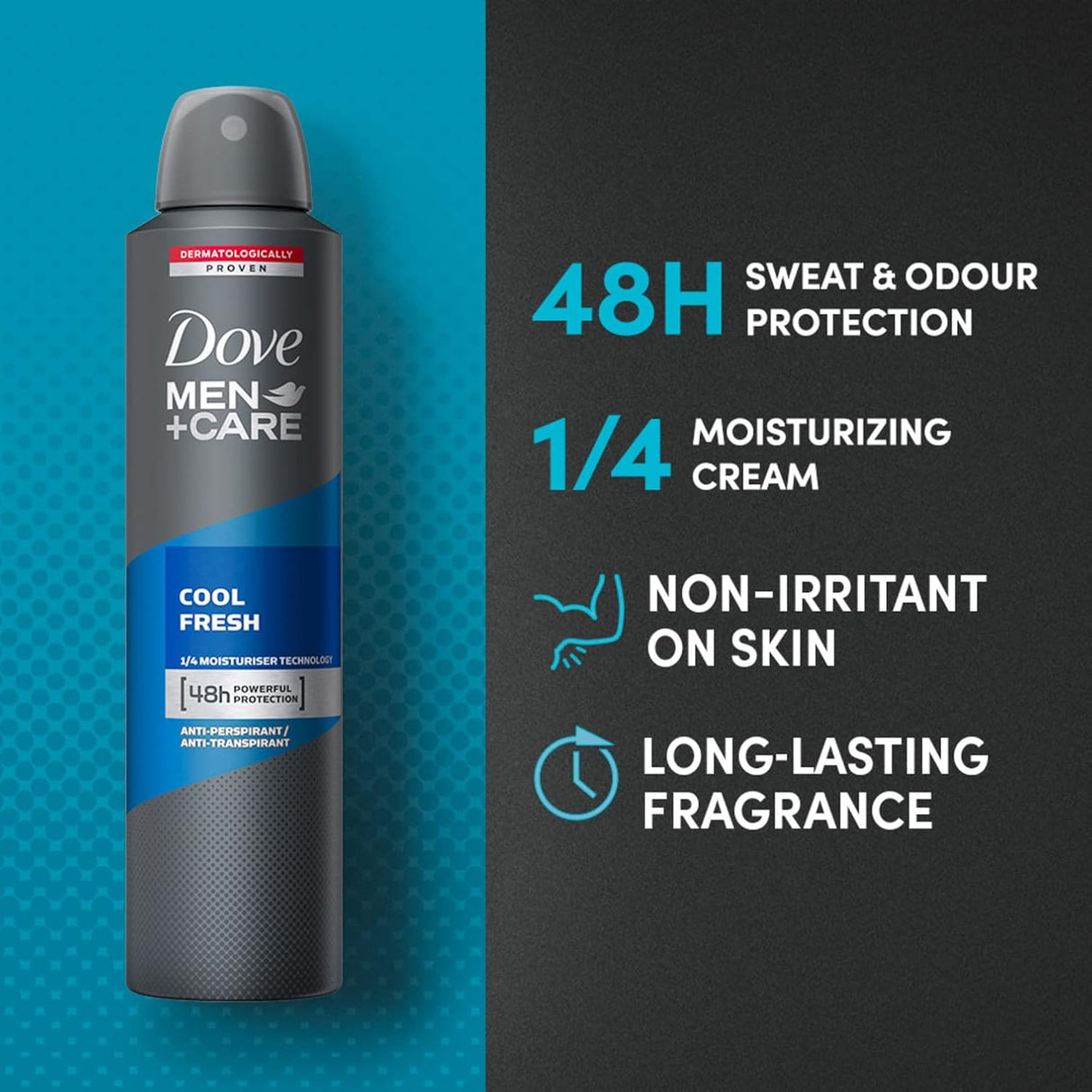Look Alyfe Dove Men Care Cool Fresh Dry Anti-Perspirant Deodorant Spray - 250ml