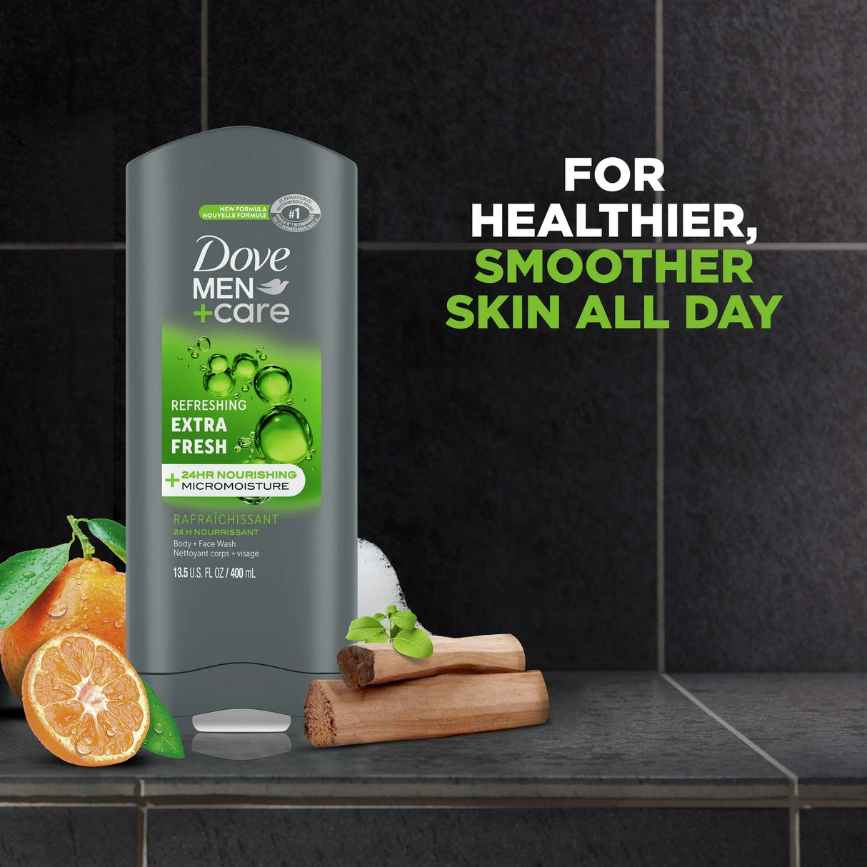 Look Alyfe Dove Men + Care Extra Fresh Body & Face Wash - 400ml