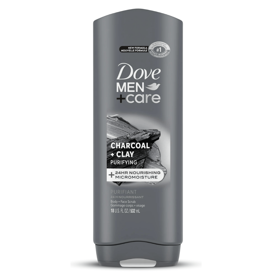 Look Alyfe Dove Men + Care Purifying Charcoal + Clay Body Wash - 400ml