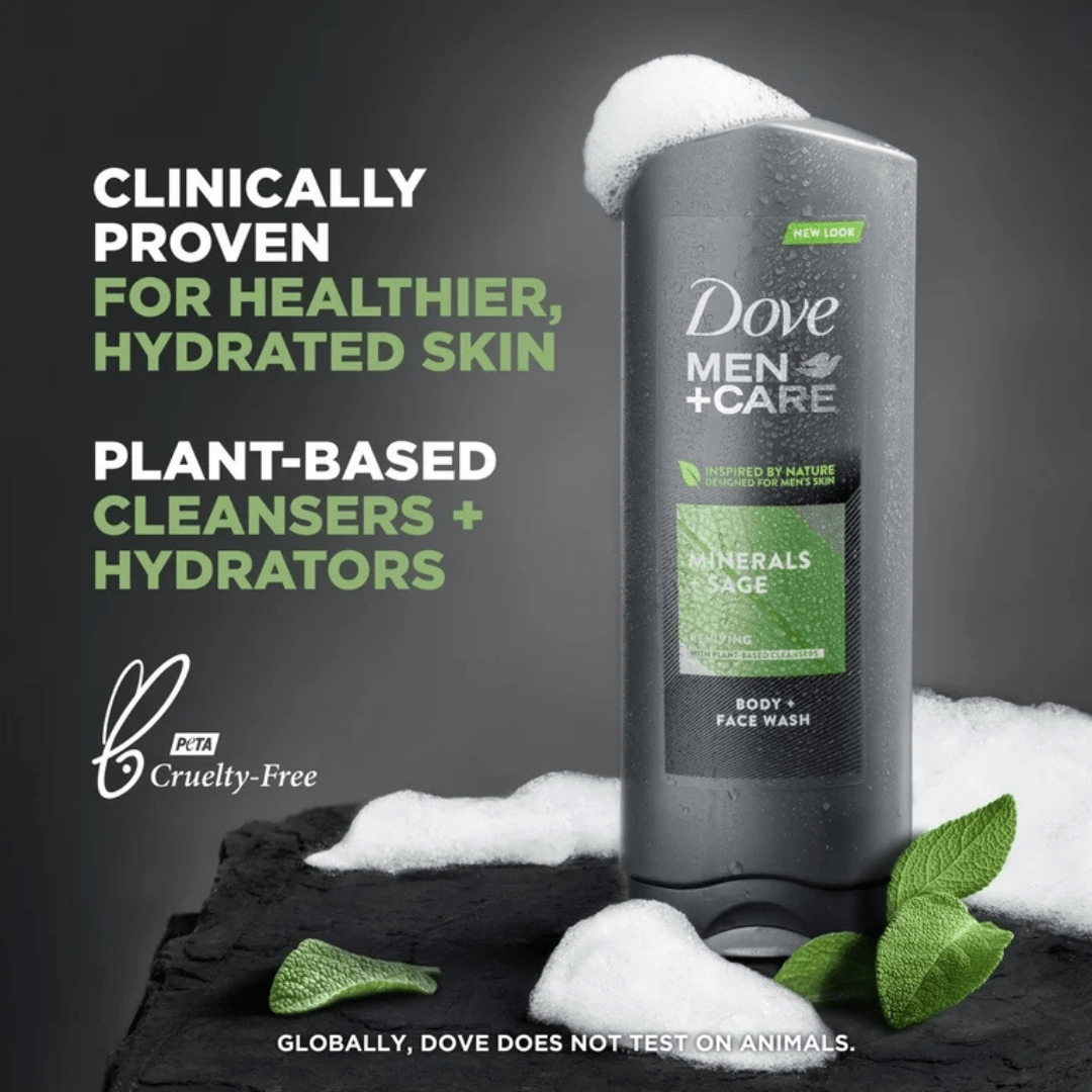 Look Alyfe Dove Men+Care Reviving Body Face & Hair Wash - 400ml