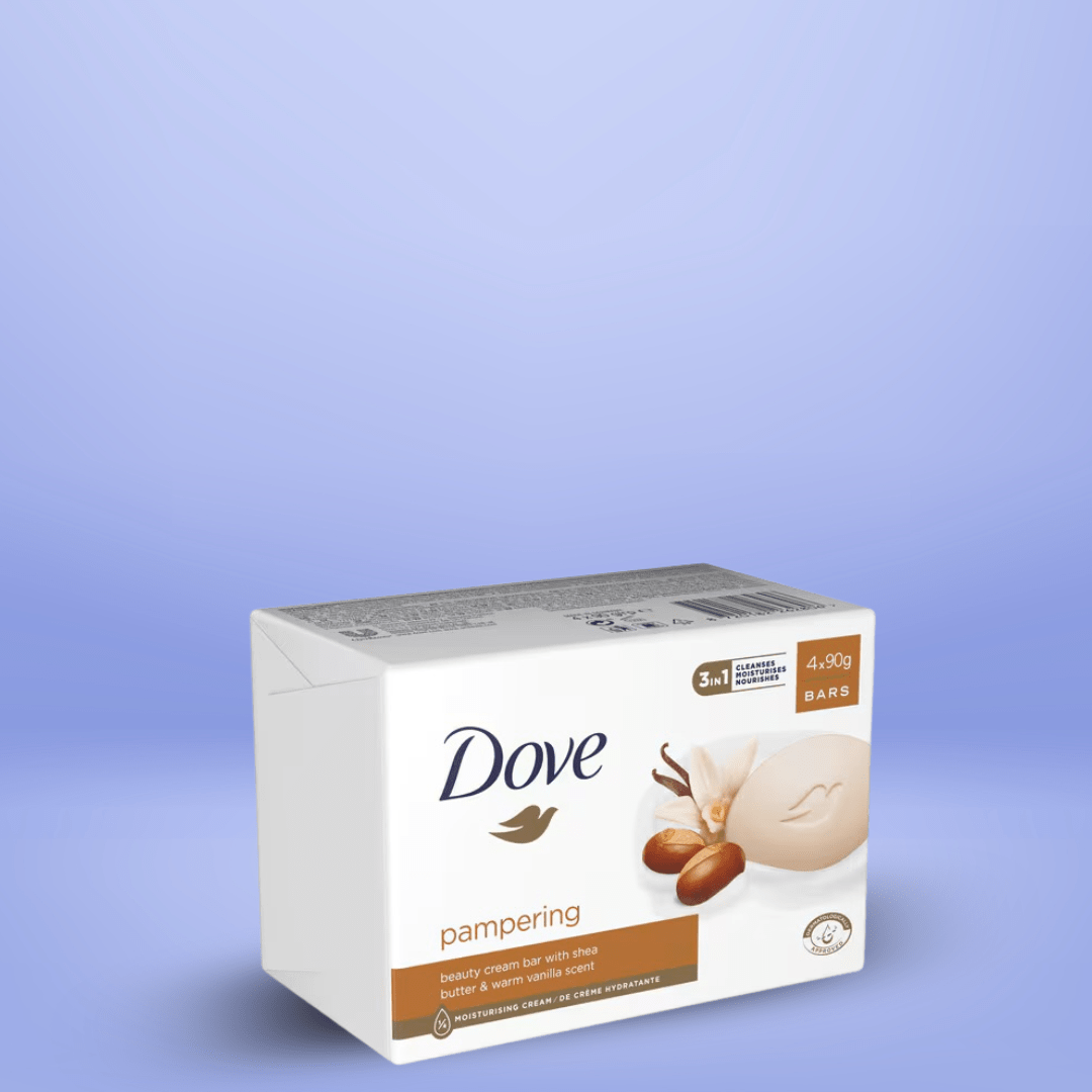 Look Alyfe Dove Pampering Beauty Cream Bar Soap - Pack of 4