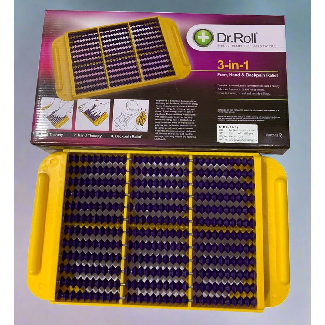 Look Alyfe Dr. Roll 3-in-1 Acupressure Therapy for Foot, Hand & Back Pain Relief Massager - ACP 35