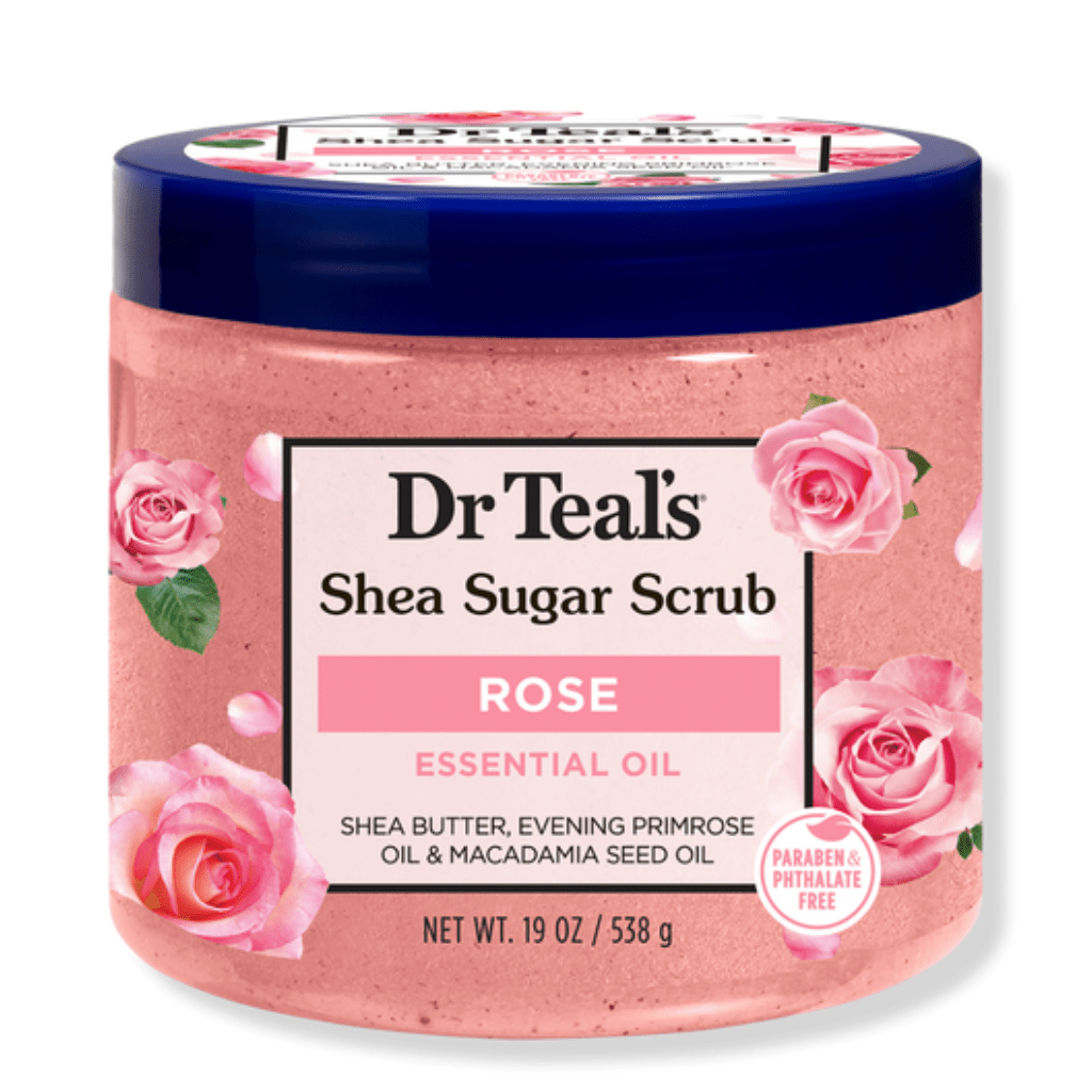 Look Alyfe Dr Teal's Shea Sugar Scrub with Rose & Essential Oil - 538g