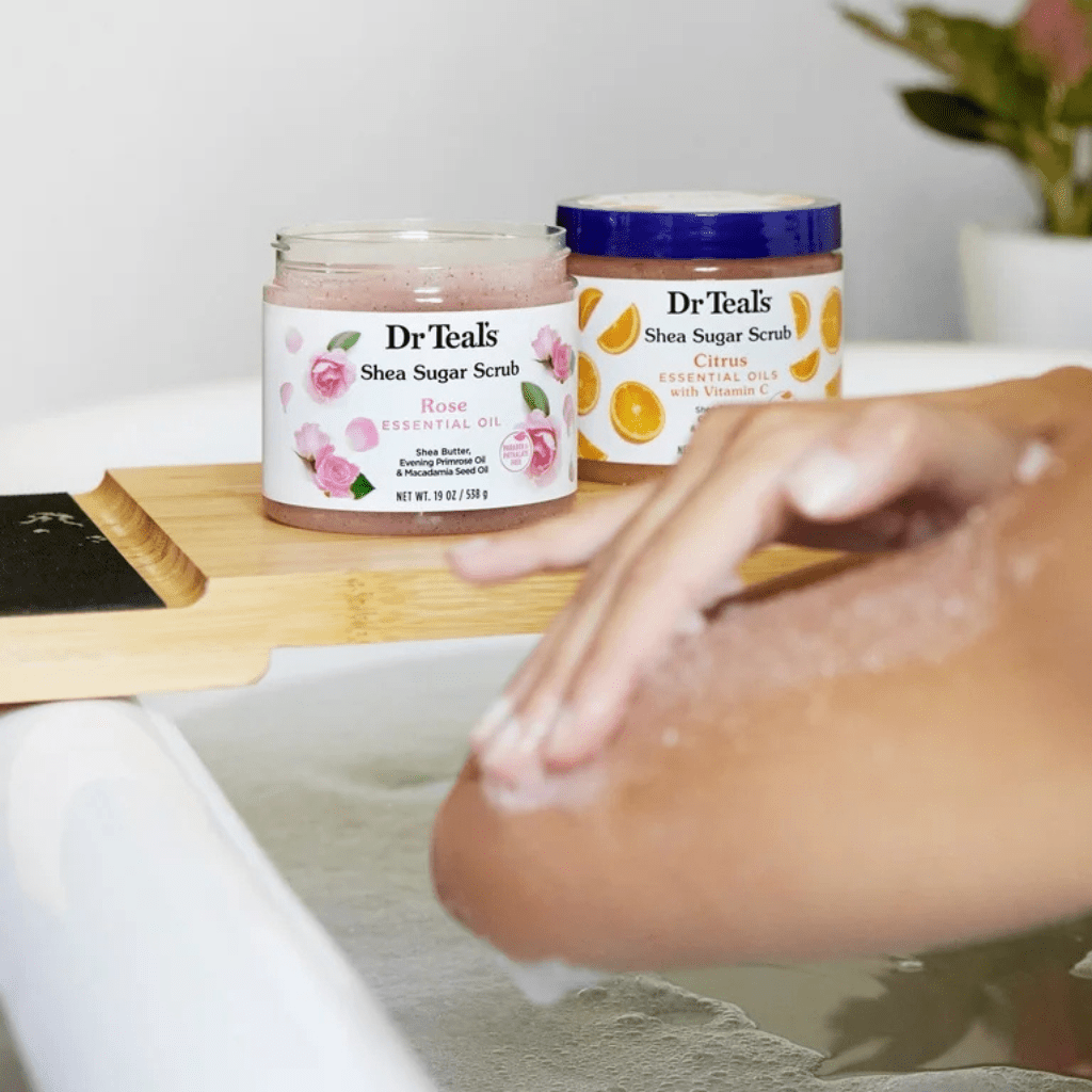 Look Alyfe Dr Teal's Shea Sugar Scrub with Rose & Essential Oil - 538g