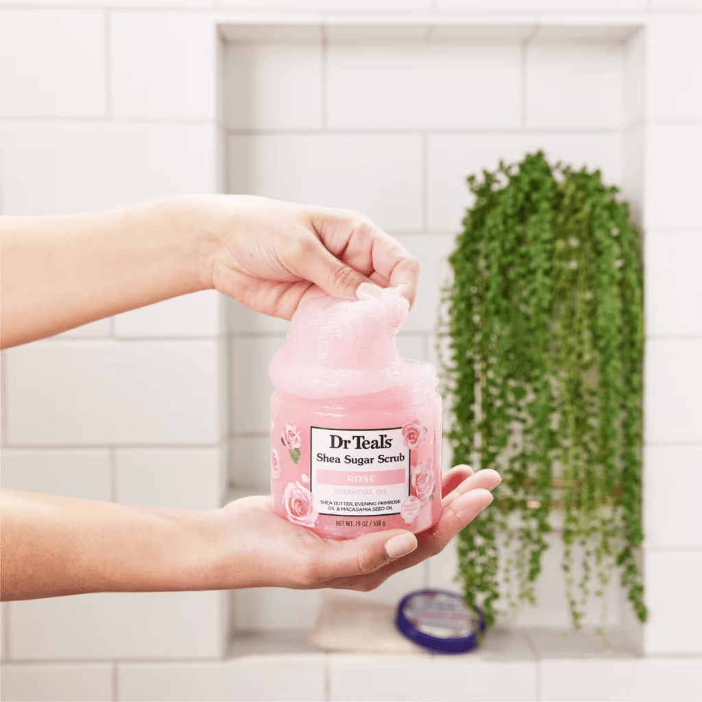 Look Alyfe Dr Teal's Shea Sugar Scrub with Rose & Essential Oil - 538g