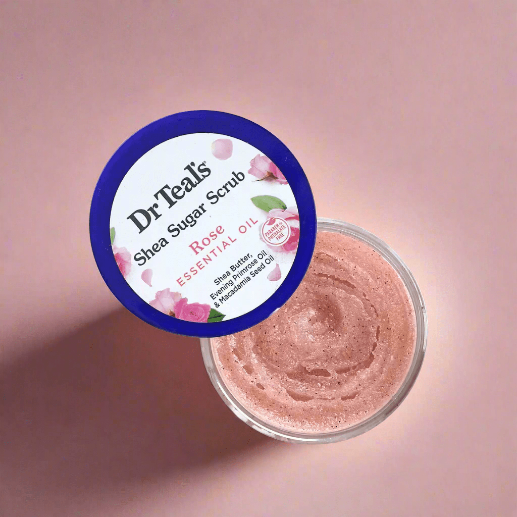 Look Alyfe Dr Teal's Shea Sugar Scrub with Rose & Essential Oil - 538g