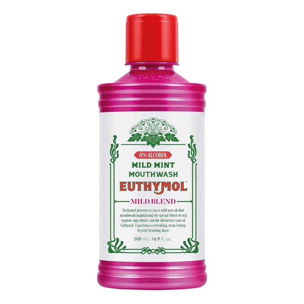 Look Alyfe Euthymol Alcohol-Free Mild Mint Mouthwash - 500ml