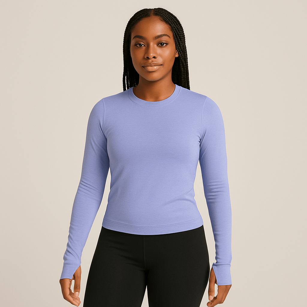 Look Alyfe FlexForm Seamless Sculpt Long-Sleeve Performance Top - Sea Blue