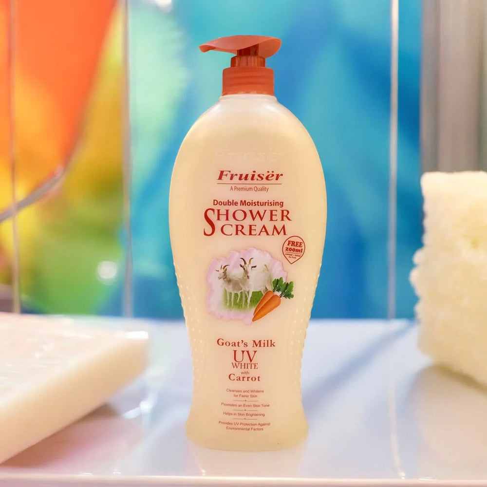 Look Alyfe Fruiser Double Moisturising Shower Cream Goat’s Milk UV White With Carrot - 1L