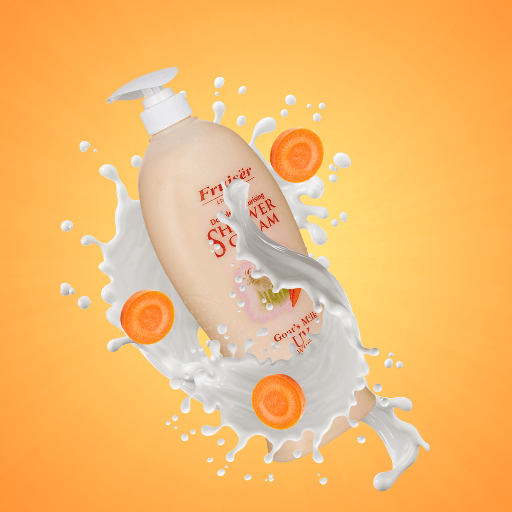 Look Alyfe Fruiser Double Moisturising Shower Cream Goat’s Milk UV White With Carrot - 1L