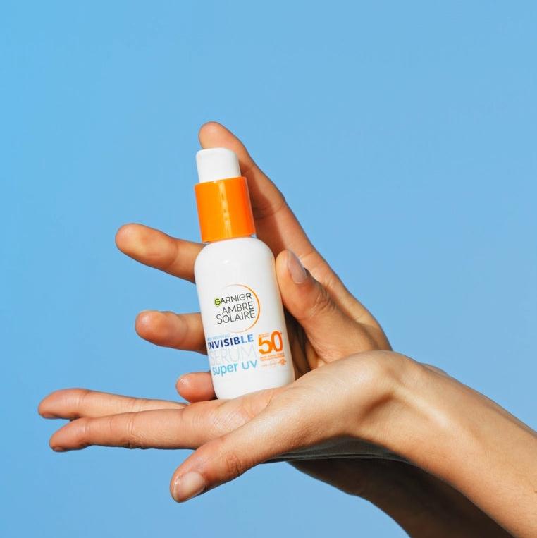 Look Alyfe Garnier Ambre Solaire Super UV Invisible Serum SPF50+ Sunscreen - 30ml