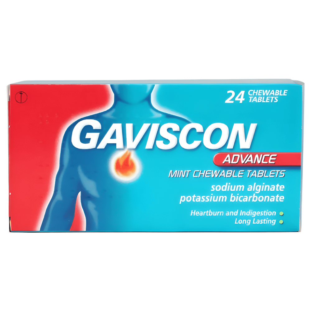 Look Alyfe Gaviscon Advance Heartburn Relief Chewable Mint - 24 Tablets
