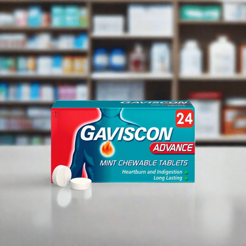 Look Alyfe Gaviscon Advance Heartburn Relief Chewable Mint - 24 Tablets