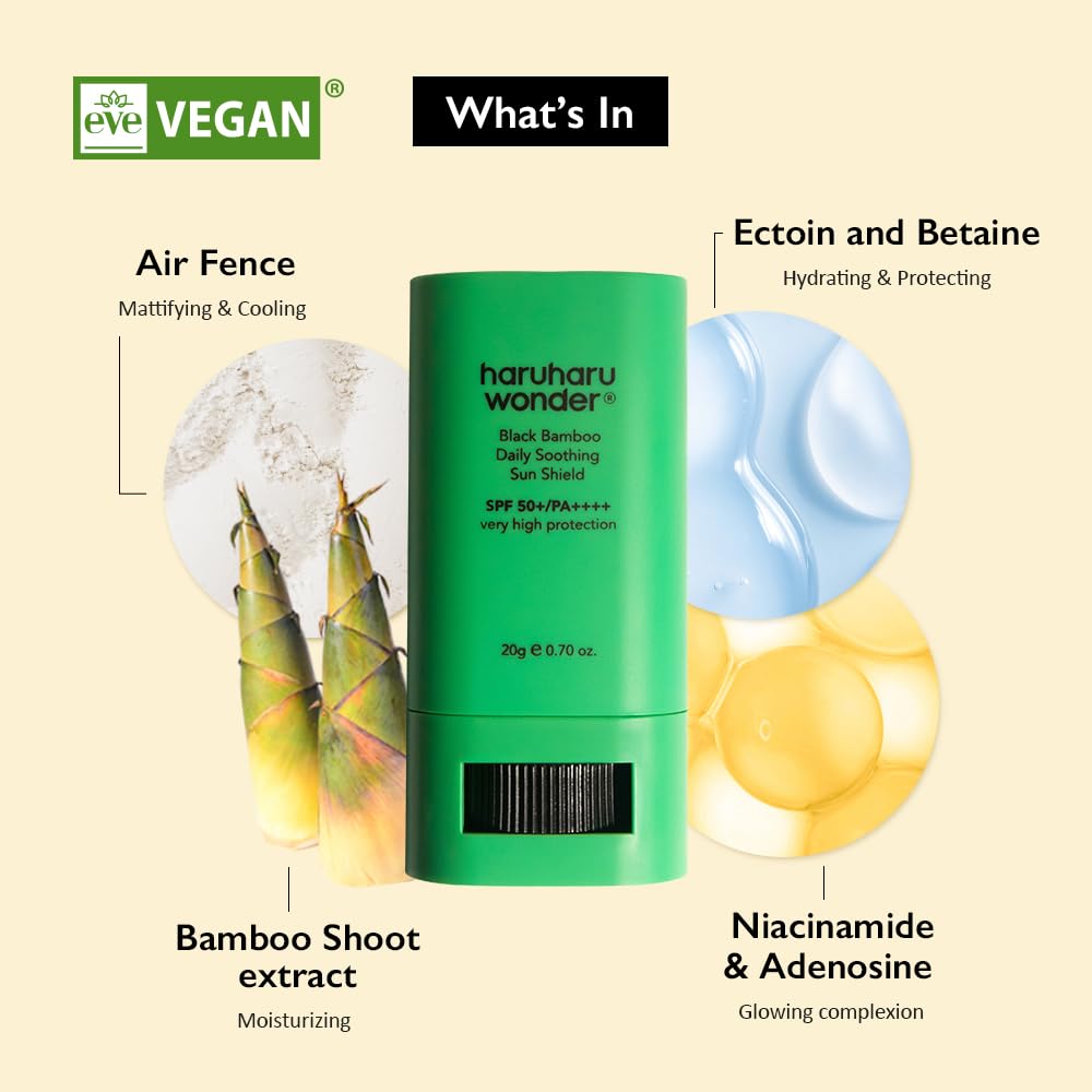 Look Alyfe Haruharu Wonder Black Bamboo Daily Soothing Sun Shield Sunscreen Stick - 20g