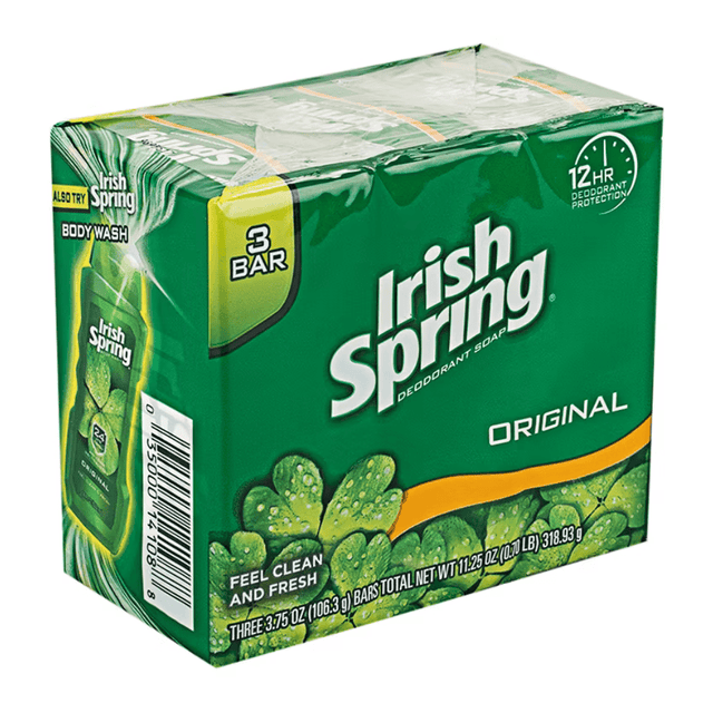 Look Alyfe Irish Spring 3-Pieces Original Deodorant Bar Soap - 106.3g