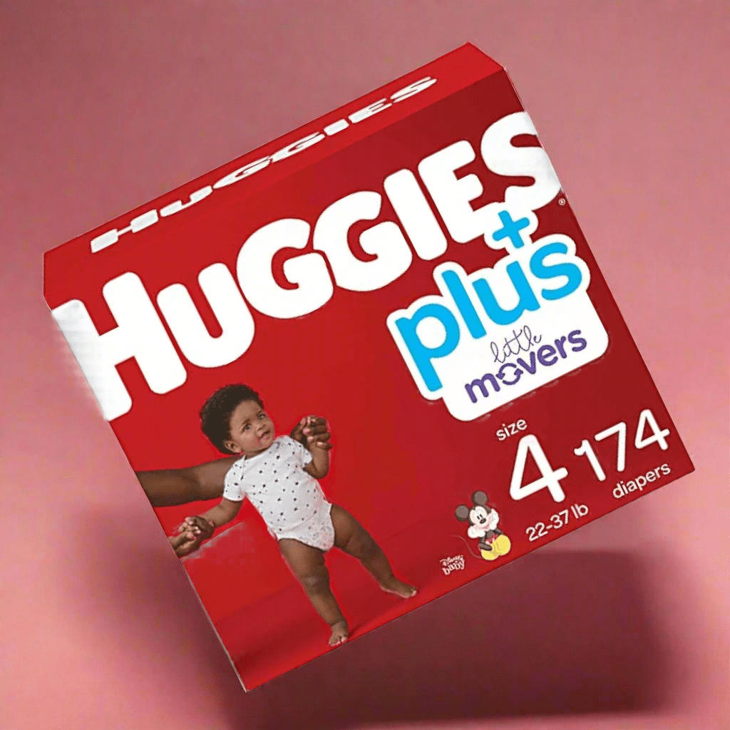 Look Alyfe J & J Huggies Little Movers Baby Diapers - Size 4