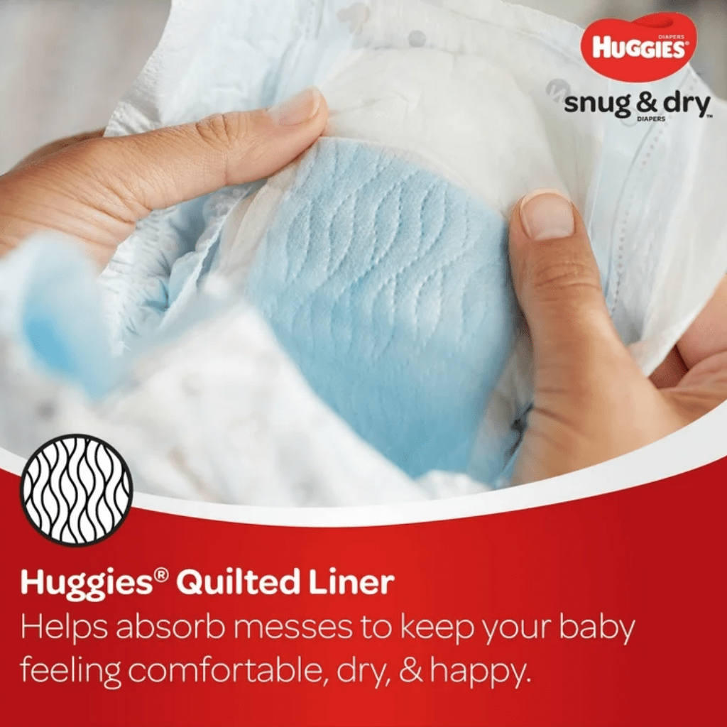 Look Alyfe J & J Huggies Little Movers Baby Diapers - Size 3