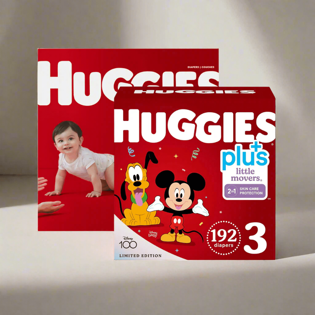 Look Alyfe J & J Huggies Little Movers Baby Diapers - Size 3
