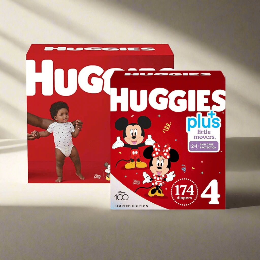 Look Alyfe J & J Huggies Little Movers Baby Diapers - Size 4