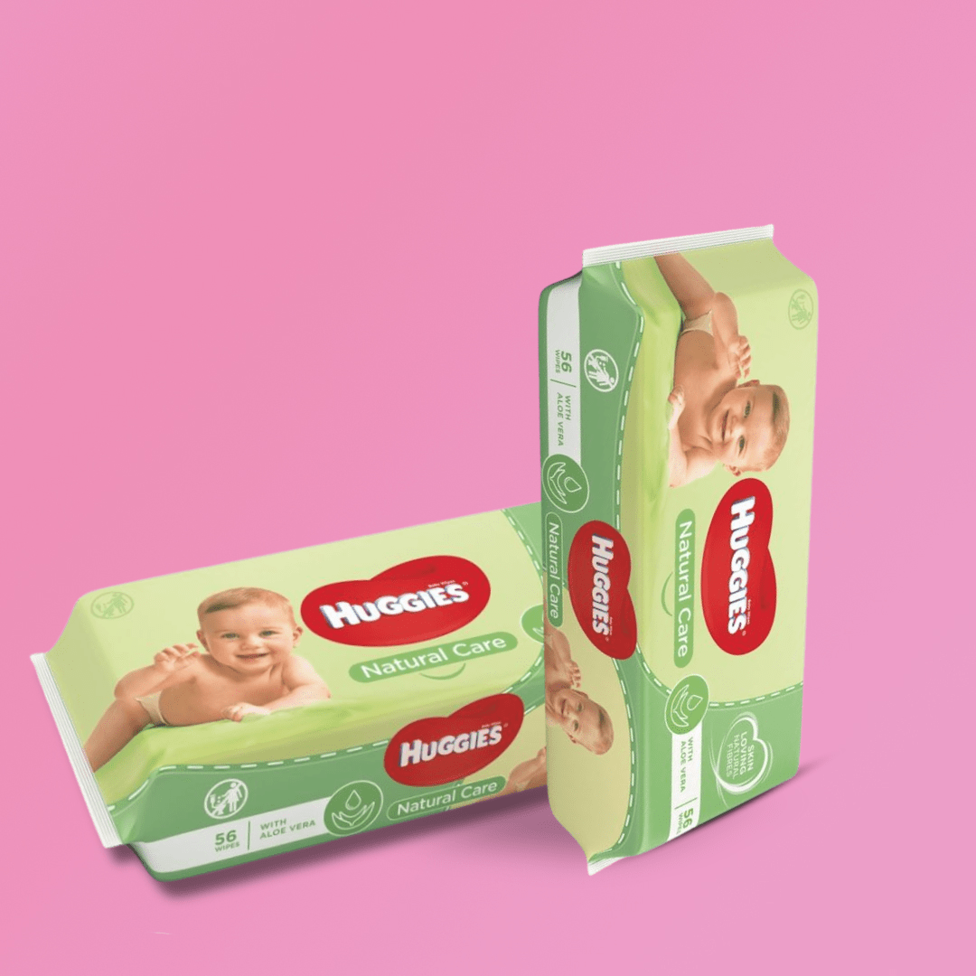 Look Alyfe J & J Huggies Natural Care Wipes With Aloe Vera - 56 Pieces